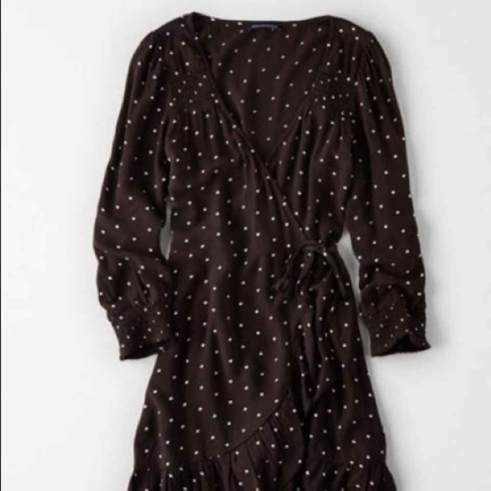 American eagle wrap dress with smocking